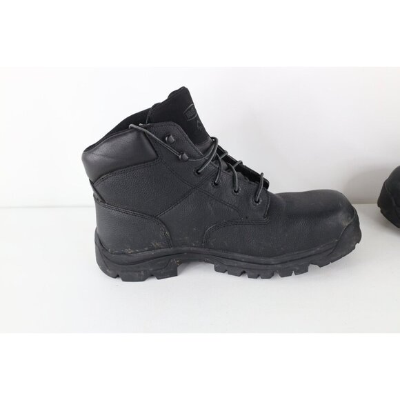 Vintage Wolverine Boots Mens 13M Steel Toe Leather Waterproof Work Boots Black main image 6